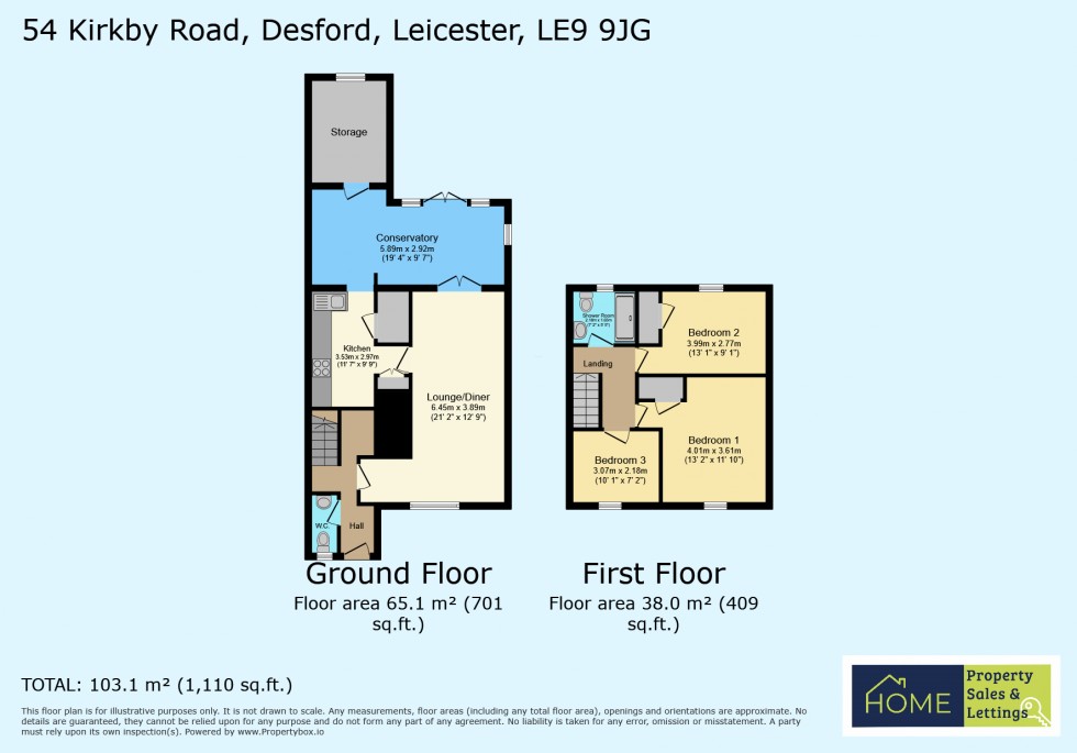 Floorplan for Kirkby road, Desford, Leicester