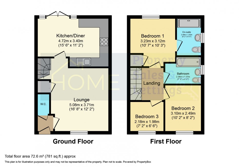 Floorplan for Abbots Drive, Oadby, Leicester, Leicestershire