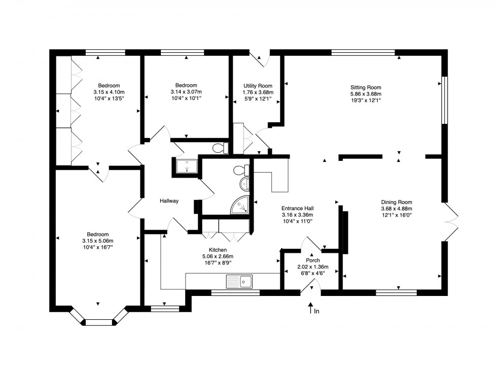 Floorplan for The Hideaway, Melton Road, Syston