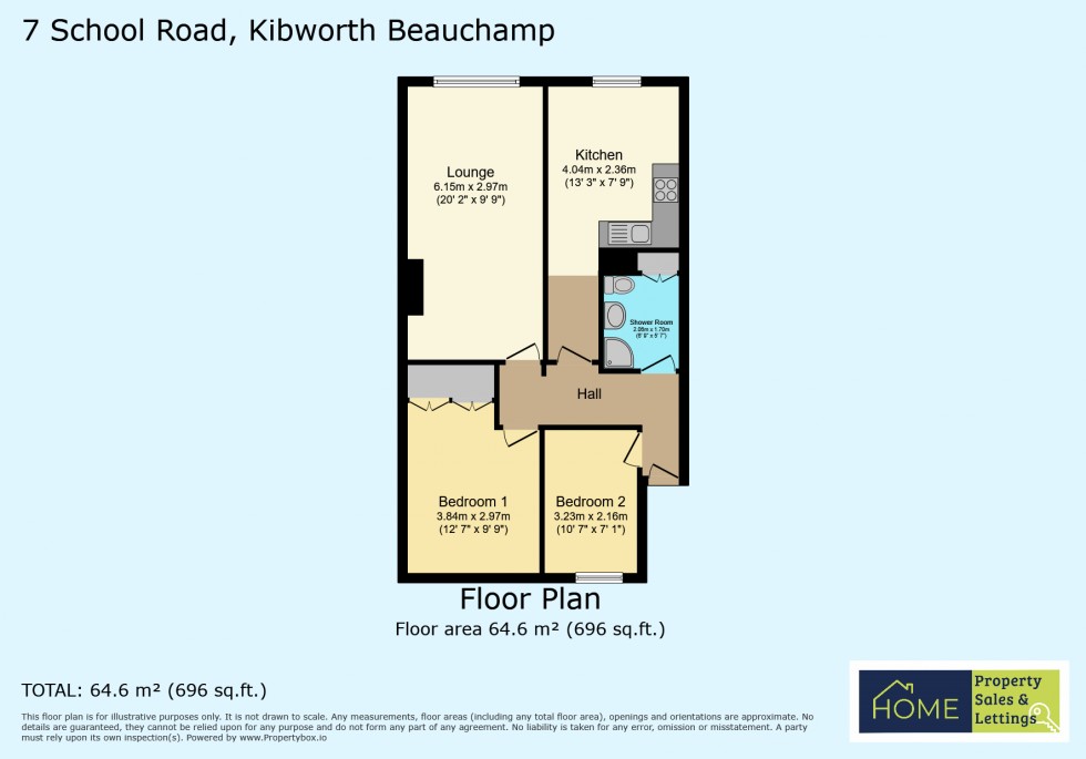 Floorplan for School Road, Kibworth, Leicester, Leicestershire