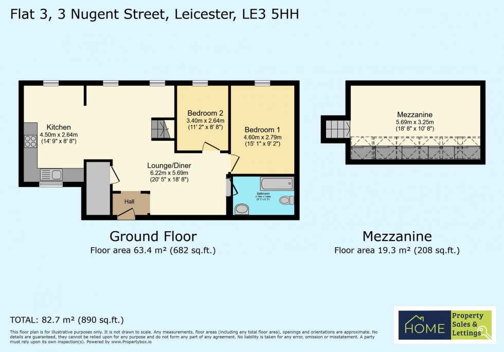 Floorplan for Nugent Street, Leicester, Leicestershire