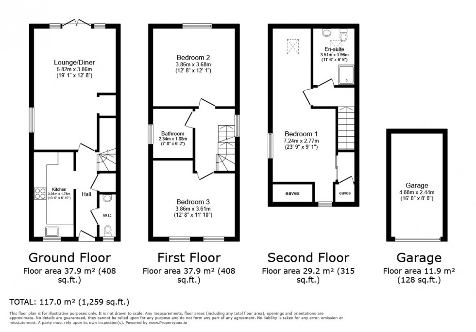 Floorplan for Sandford Road, Syston, Leicester, Leicestershire