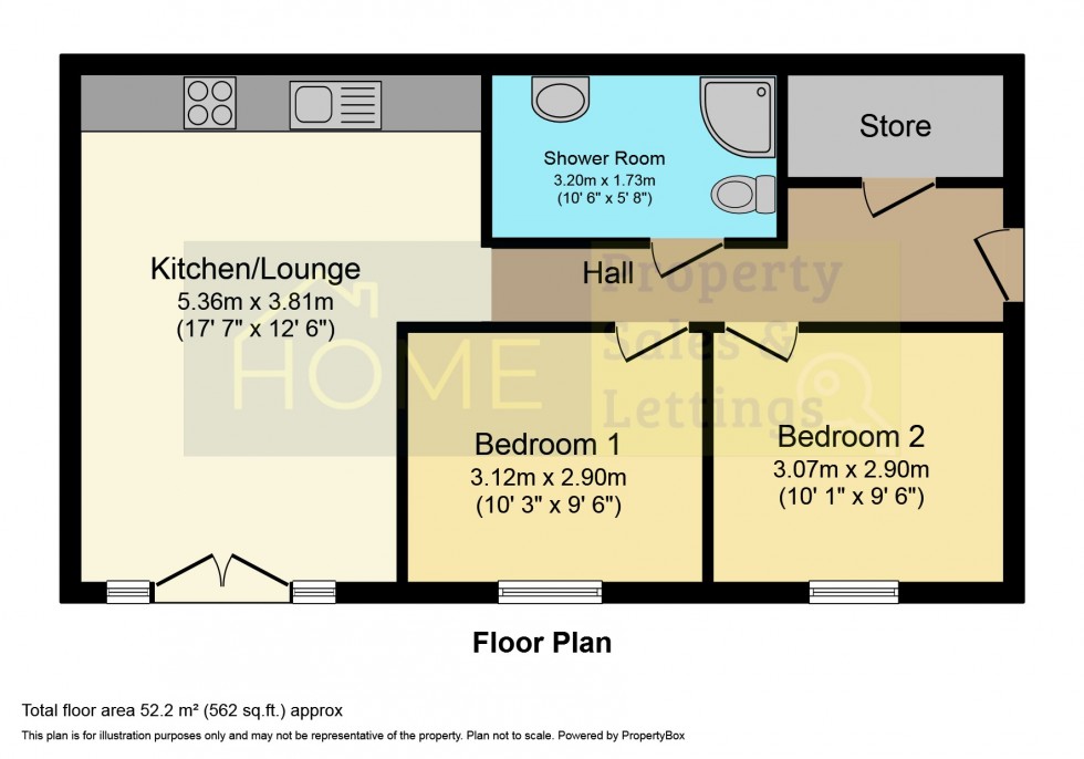 Floorplan for Apt 69 Mitchian Grand Union Building, 55 Northgate Street, Leicester, Leicestershire