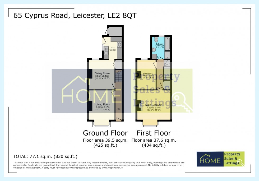 Floorplan for Cyprus Road, Leicester