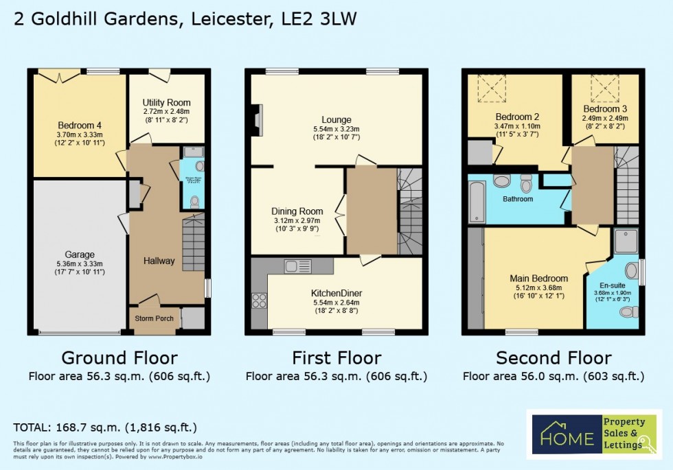 Floorplan for Goldhill Gardens, Leicester, Leicestershire
