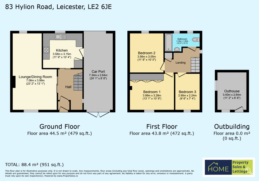 Floorplan for Hylion Road, West Knighton, Leicester