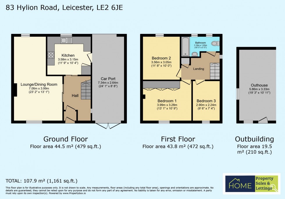 Floorplan for Hylion Road, West Knighton, Leicester