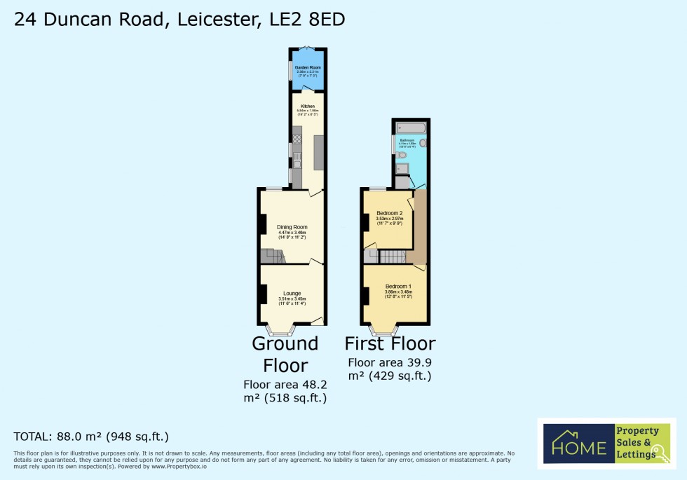 Floorplan for Duncan Road, Leicester, Leicestershire