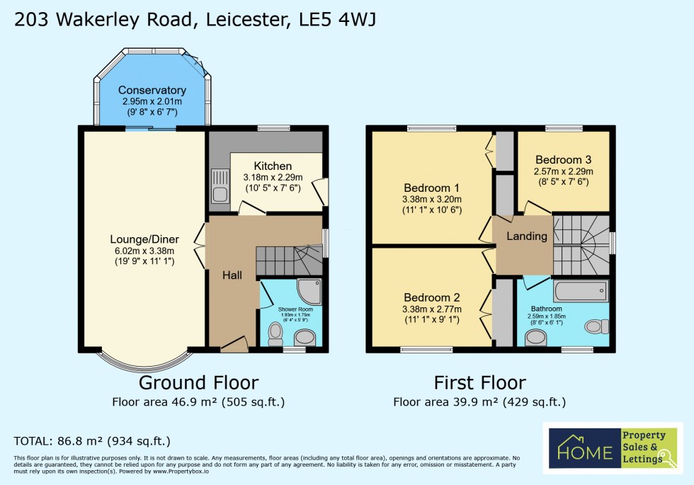 Floorplan for Wakerley Road, Evington, Leicester