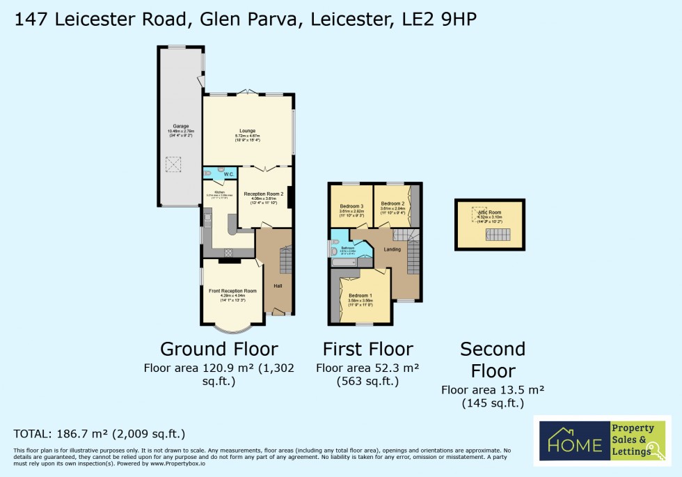 Floorplan for Leicester Road, Glen Parva, Leicester, Leicestershire