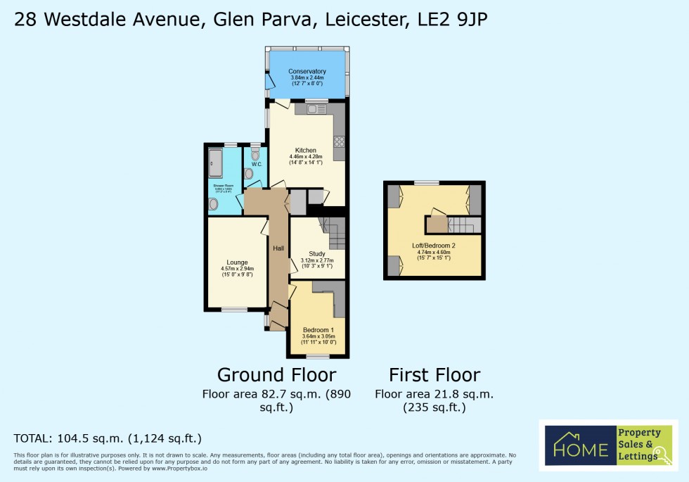 Floorplan for Westdale Avenue, Glen Parva, Leicester, Leicestershire, Leicestershire