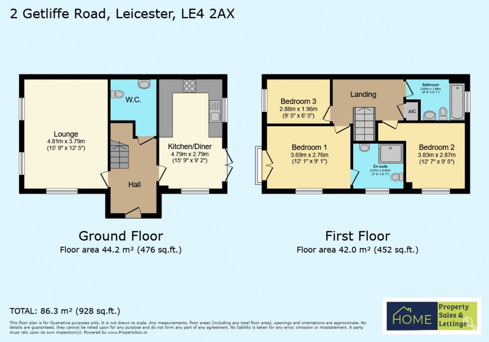 Floorplan for Getliffe Road, Ashton Green, Leicester