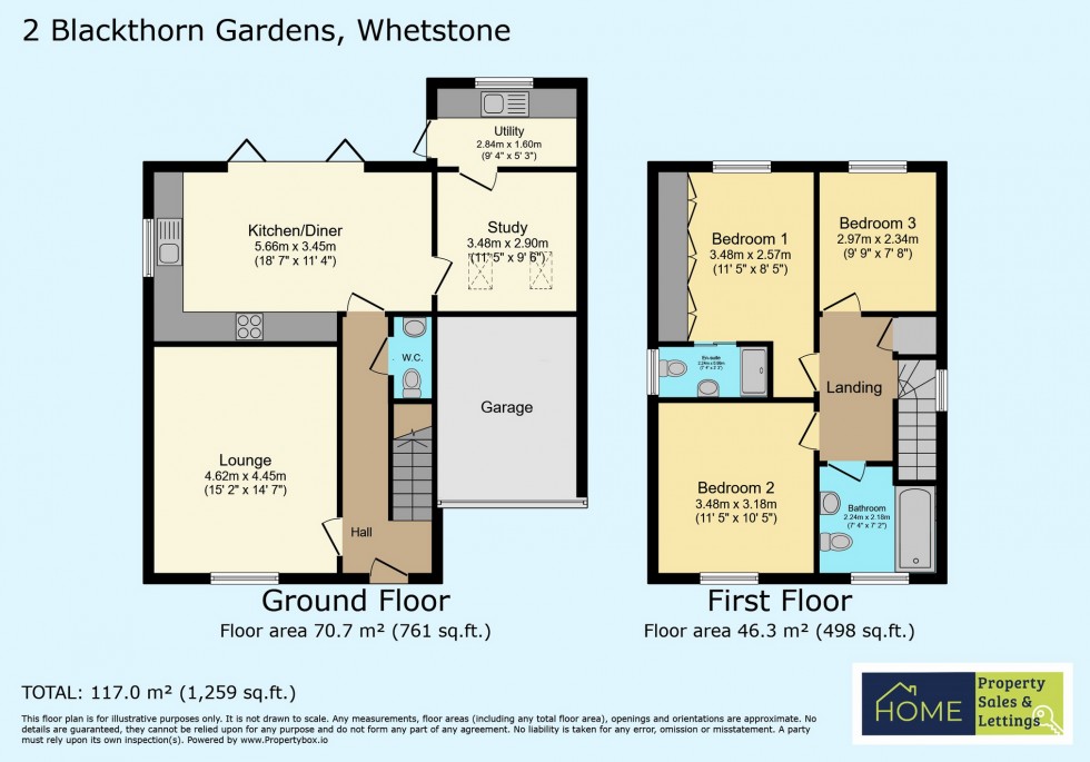 Floorplan for Blackthorn Gardens, Whetstone, Leicester, Leicestershire