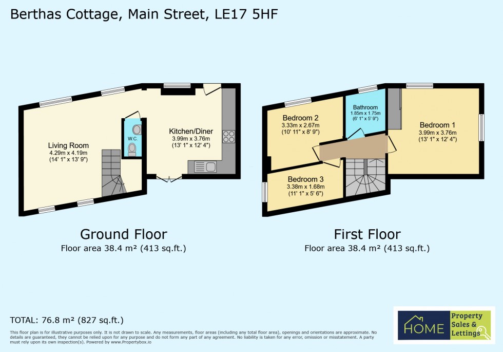 Floorplan for Main Street, Leire, Lutterworth, Leicestershire