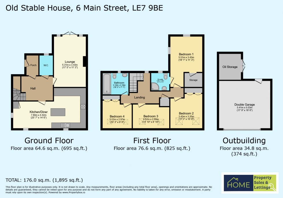 Floorplan for The Old Stable House, Main Street, Gaulby, Leicestershire