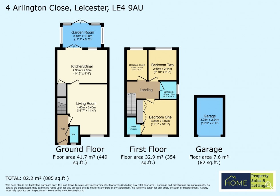 Floorplan for Arlington Close, Leicester, Leicestershire