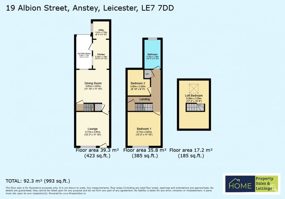 Floorplan for Albion Street, Anstey, Leicester, Leicestershire