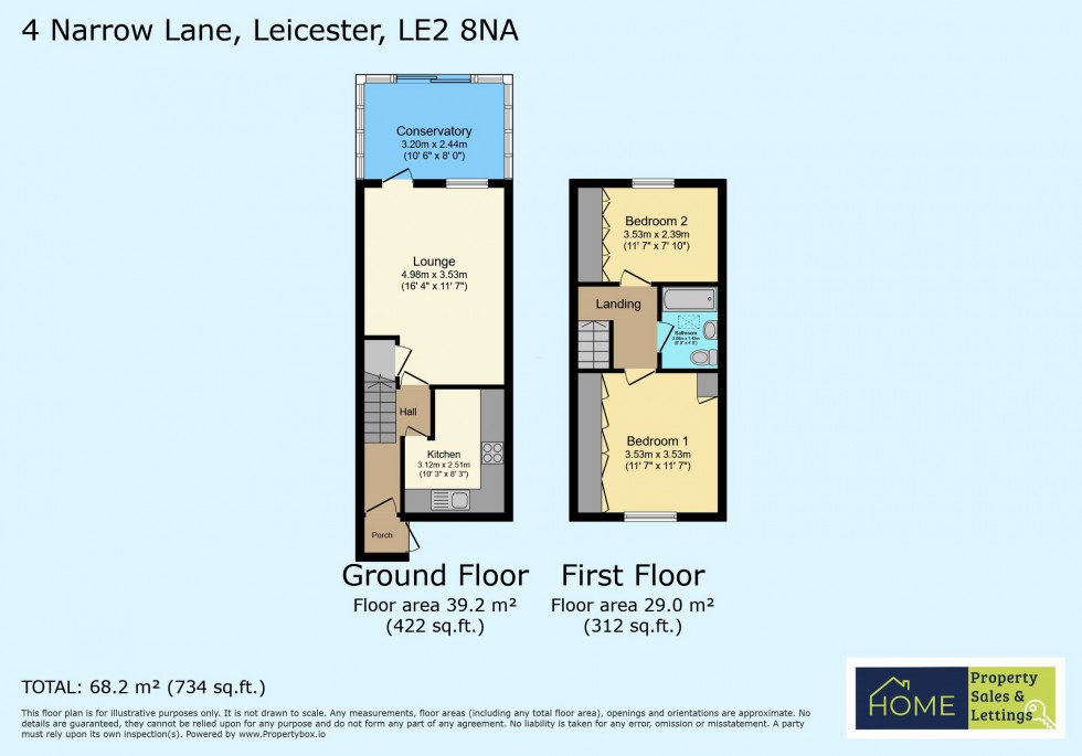 Floorplan for Narrow Lane, Aylestone