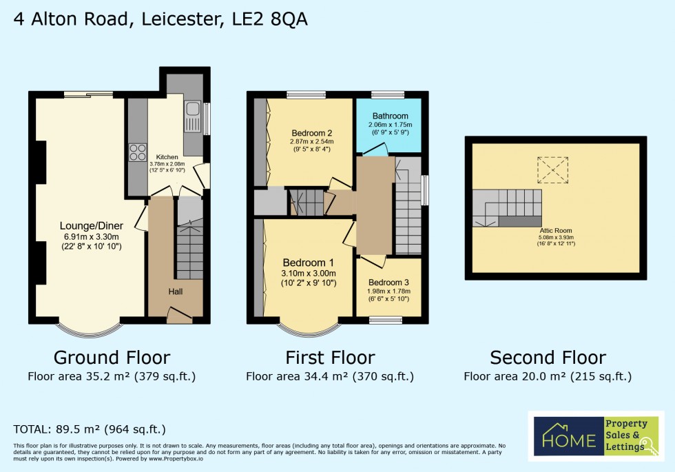 Floorplan for Alton Road, Aylestone, Leicester