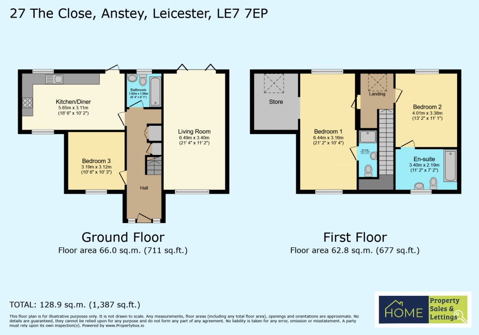 Floorplan for The Close, Anstey, Leicester, Leicestershire