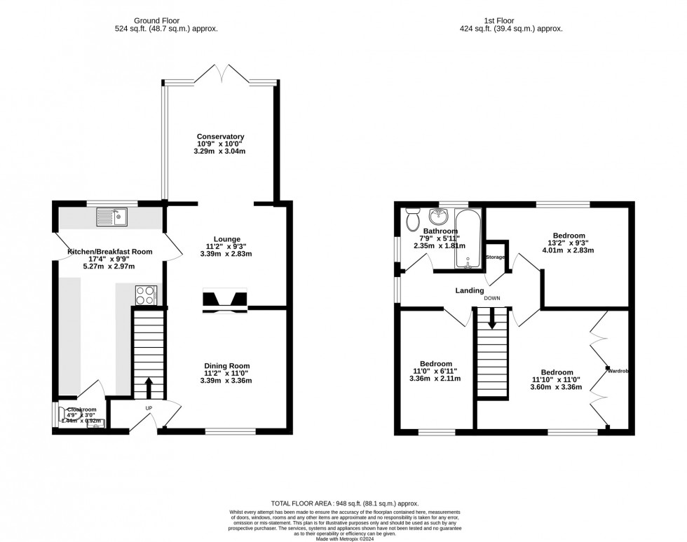 Floorplan for Wiltshire Road, Wigston, Leicestershire