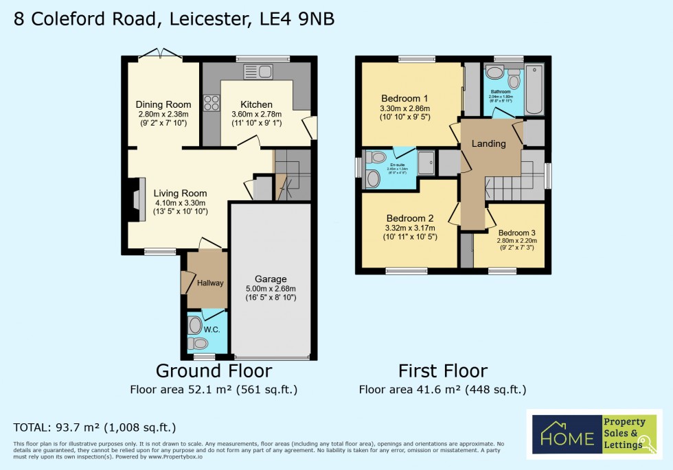 Floorplan for Coleford Road, Leicester, Leicestershire