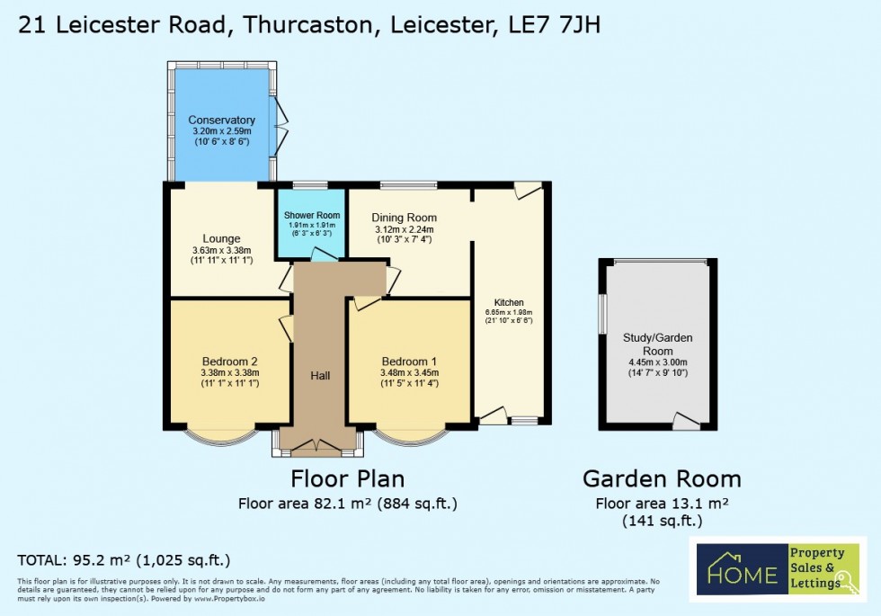 Floorplan for Leicester Road, Thurcaston, Leicester