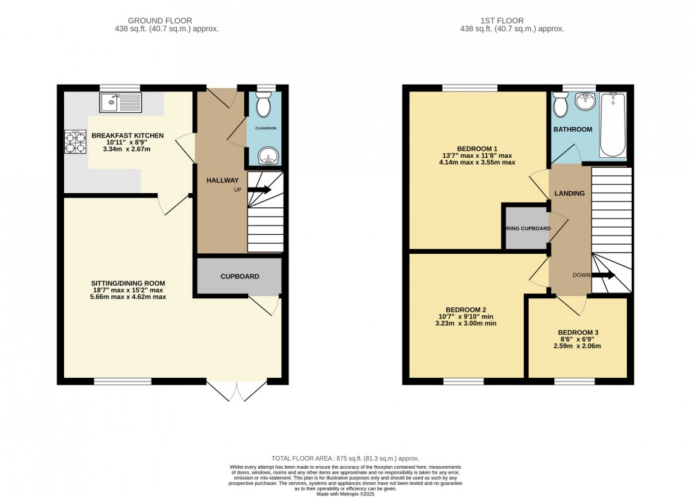 Floorplan for Ashacre Close, Husbands Bosworth, Lutterworth, Leicestershire